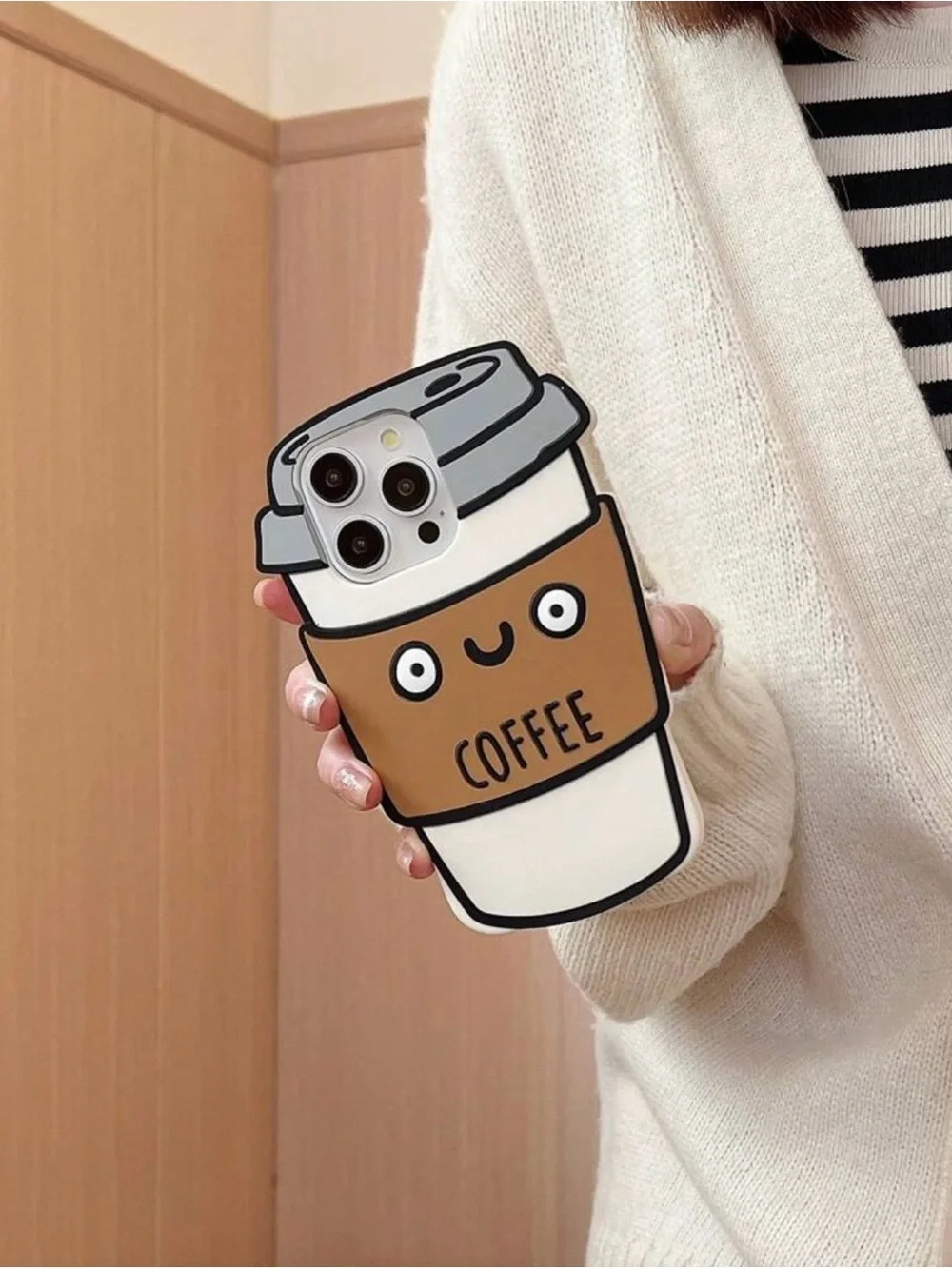 iPhone 14 3D Coffee Cup Silicone Phone Case
